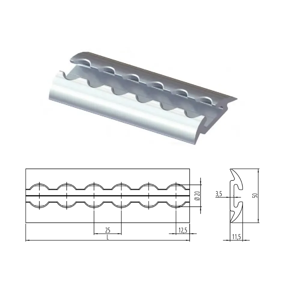 Cargofield Airlinezurrschiene Typ 5503 6.000 mm Aluminium unbehandelt.webp