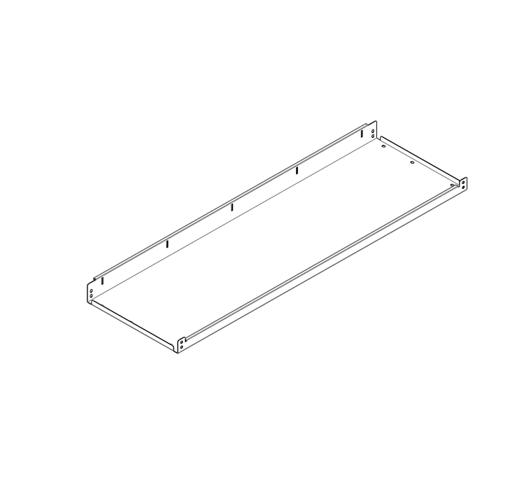 [9RVK422432] ABLAGEPLATTE FÜR REGAL MIT BEHÄLTER ART.K4 GRAU 760X241X320