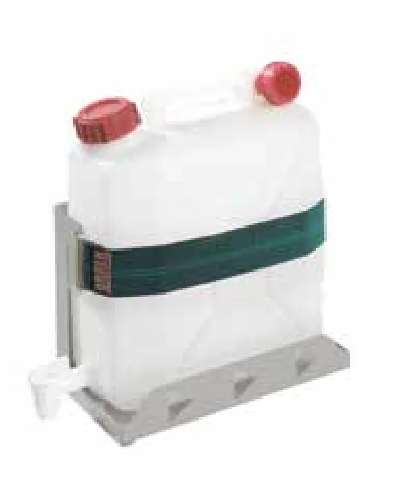 KANISTERHALTER + PLASTIKKANISTER 10L.  MIT HAHN