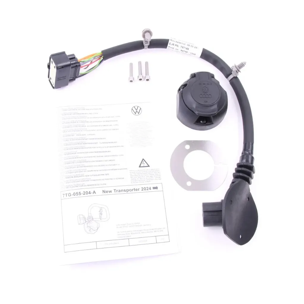 Original Volkswagen T7 Elektroeinbausatz Anhängevorrichtung 13p Hinten 7TG055204A