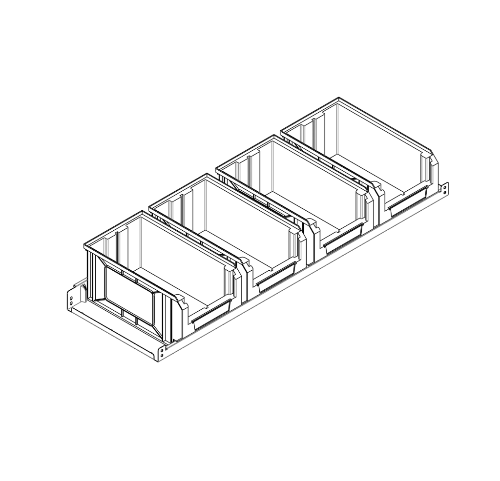 ABSCHLUSSREGAL MIT 9 BEHÄLTERN ART.K3 GELB 1521X140X260